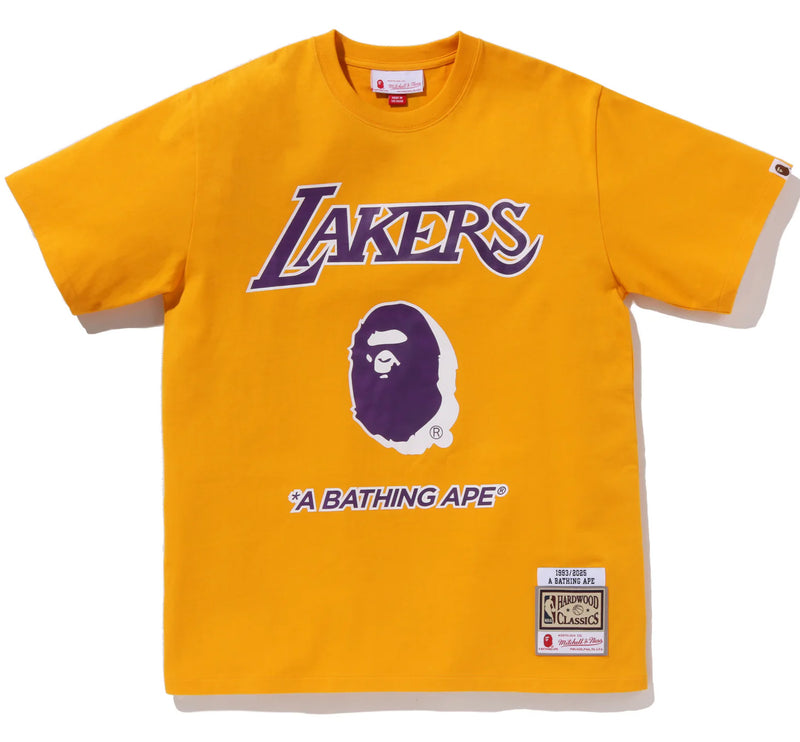 A BATHING APE BAPE x M&N NBA LOS ANGELES LAKERS TEE