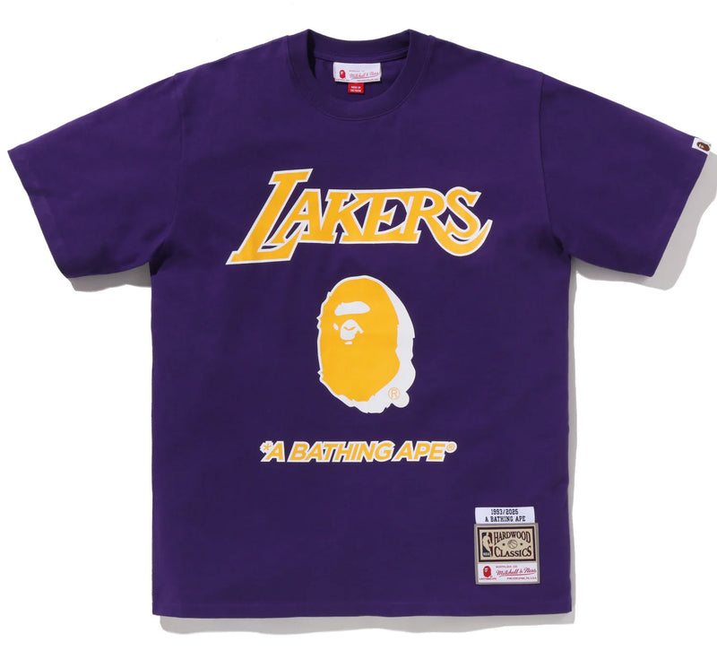 A BATHING APE BAPE x M&N NBA LOS ANGELES LAKERS TEE