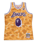 A BATHING APE BAPE x M&N NBA LOS ANGELS LAKERS SWINGMAN JERSEY
