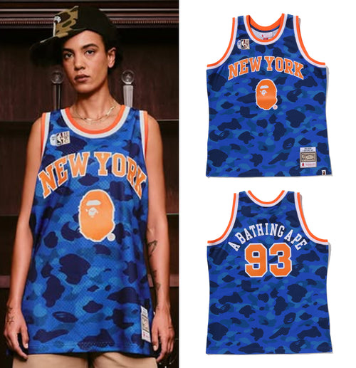A BATHING APE BAPE x M&N NBA NEW YORK KNICKS SWINGMAN JERSEY
