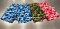 A BATHING APE ABC CAMO APE HEAD ONE POINT BEACH SHORTS