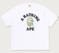 A BATHING APE METALLIC BAPE STA COLLEGE RELAXED FIT TEE