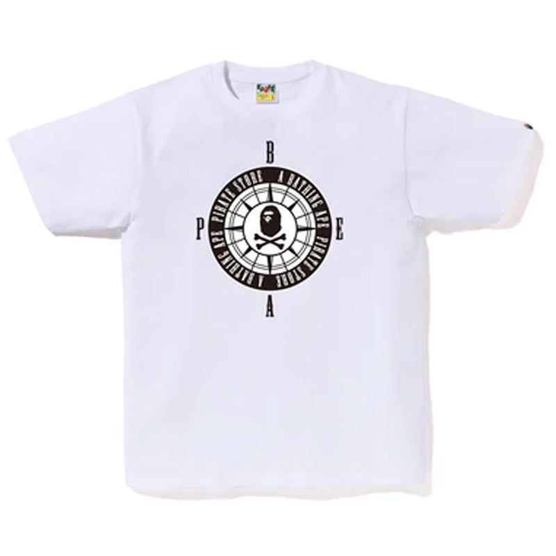 A BATHING APE APE CROSSBONE COMPASS TEE