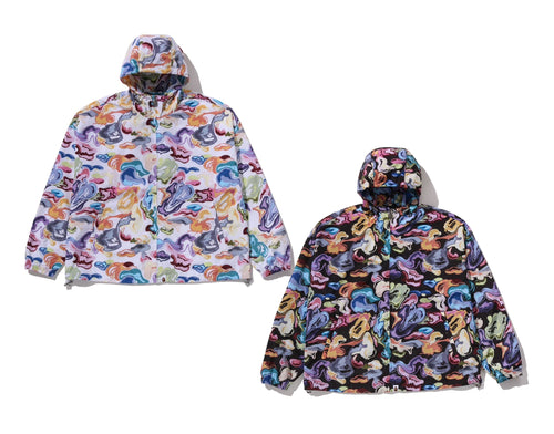 A BATHING APE ART CAMO HOODIE KACKET