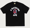 A BATHING APE METALLIC BAPE STA COLLEGE RELAXED FIT TEE