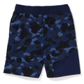 A BATHING APE COLOR CAMO CUTTING SWEAT SHORTS