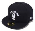 A BATHING APE NEW ERA 59 FIFTY GLOW IN THE DARK COLLEGE CAP - happyjagabee store