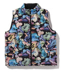A BATHING APE ART CAMO REVERSIBLE DOWN VEST