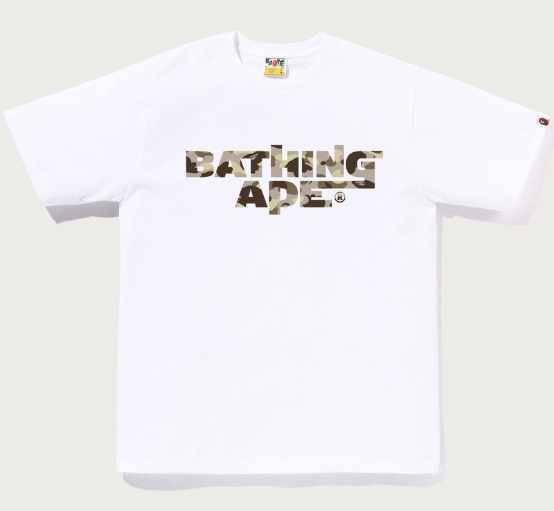 A BATHING APE COLOR CAMO BATHING APE LOGO TEE