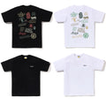 A BATHING APE COLORS BAPE GRAFFITI TEE