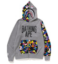 A BATHING APE MULTI CAMO NYC LOGO SHARK HOODIE