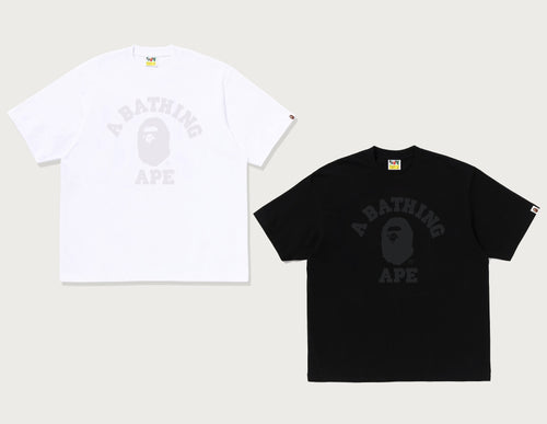 A BATHING APE TONAL COLLEGE RELAXED FIT TEE