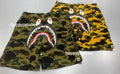 A BATHING APE 1ST CAMO SHARK SWEAT SHORTS