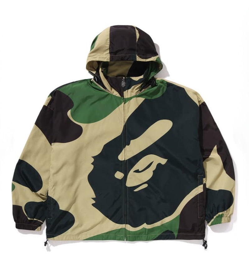A BATHING APE ABC CAMO NYLON HOODED JACKET