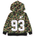 A BATHING APE BAPE KIDS ABC CAMO MESH REVERSIBLE ZIP HOODIE