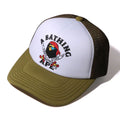 A BATHING APE APE CROSSBONE COLLEGE MESH CAP