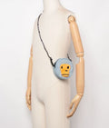 A BATHING APE BABY MILO STORE BABY MILO FACE DENIM CROSS BAG