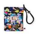 A BATHING APE MULTI CAMO NYC LOGO KINCHAKU BAG