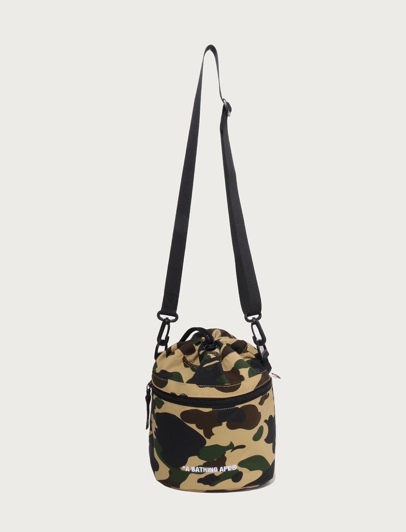 A BATHING APE 1ST CAMO DRAWSTRING BAG