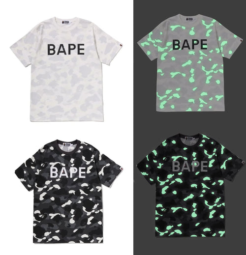 A BATHING APE CITY CAMO RHINESTONE BAPE LOGO TEE