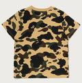 A BATHING APE BAPE KIDS 1ST CAMO MILO SHARK TEE