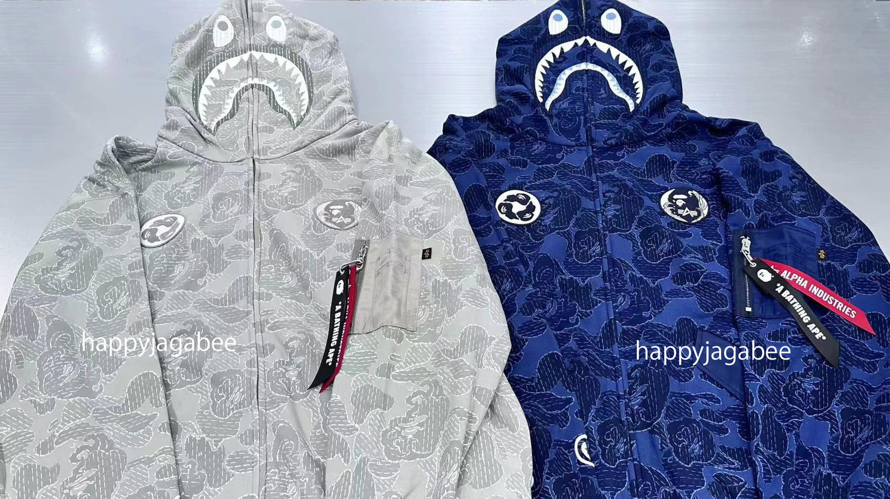 Bape x psg shark deals full zip hoodie navy