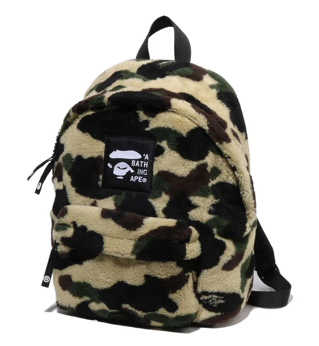 A BATHING APE BAPE KIDS 1ST CAMO FLEECE DAYPACK