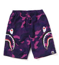 A BATHING APE BAPE KIDS COLOR CAMO SIDE SHARK BEACH SHORTS