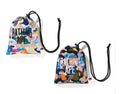 A BATHING APE MULTI CAMO NYC LOGO KINCHAKU BAG