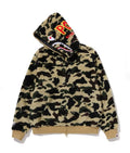 A BATHING APE 1ST CAMO 2ND SHARK BOA HOODIE JACKET