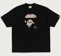 A BATHING APE TIGER CAMO APE FACE RELAXED FIT TEE