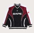 A BATHING APE BAPE SOCCER LOGO WARM UP RELAXED FIT L/S TEE