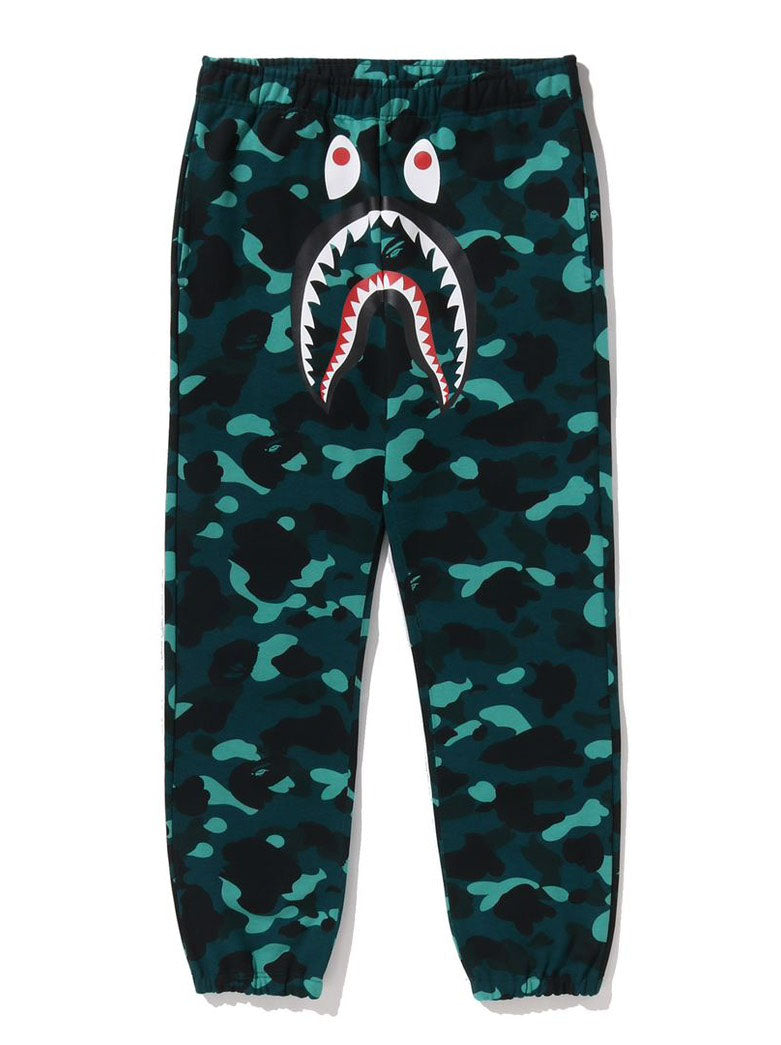 A BATHING APE COLOR CAMO SHARK SWEAT PANTS - happyjagabee store