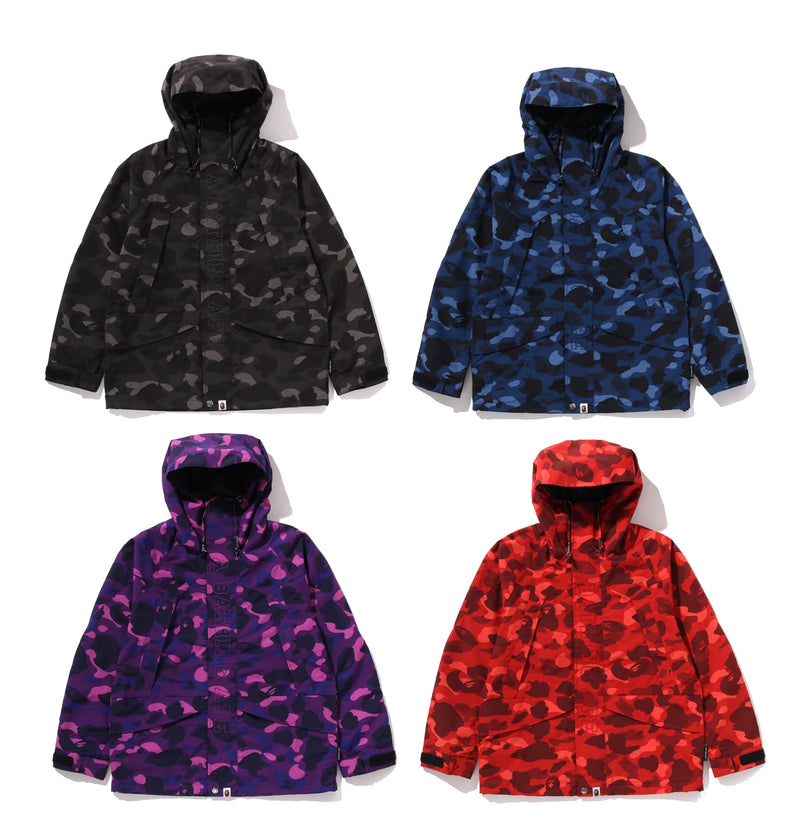 A BATHING APE COLOR CAMO SNOWBOARD JACKET