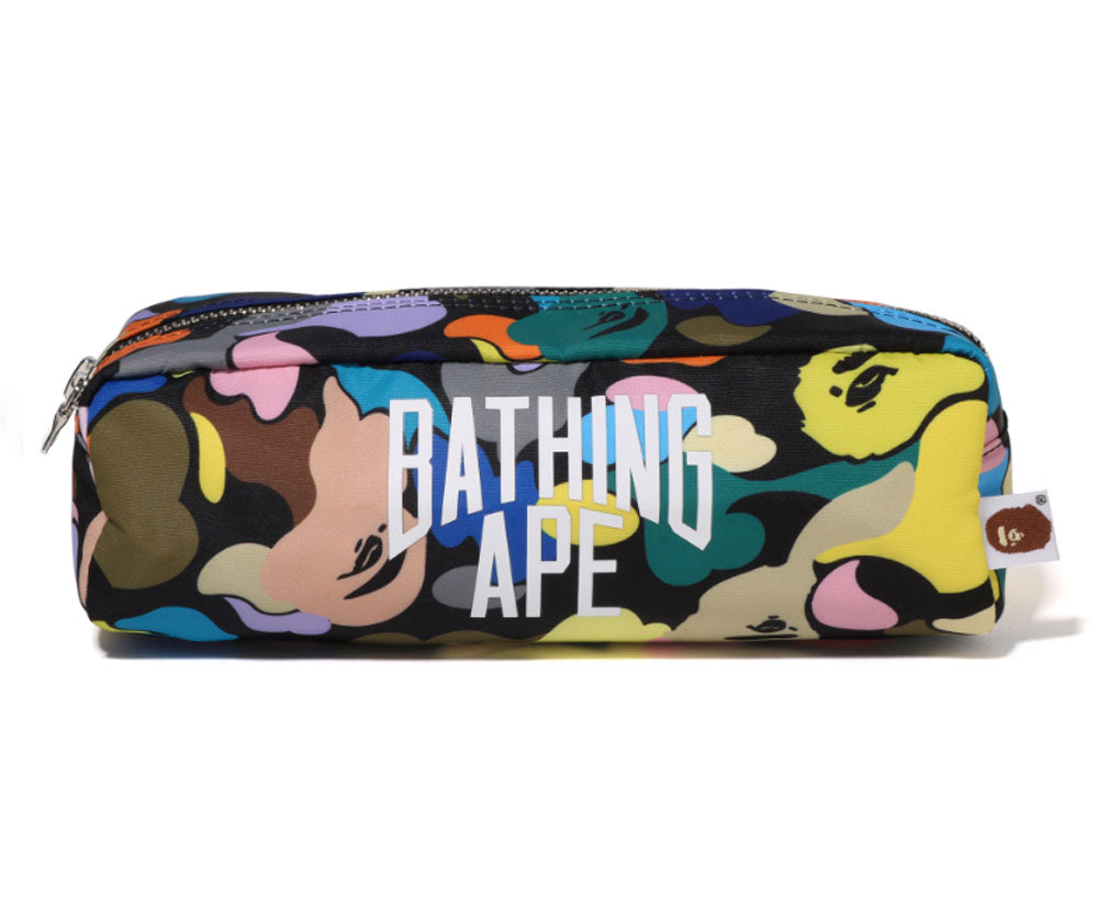 A BATHING APE MULTI CAMO NYC LOGO FLIGHT POUCH happyjagabee store