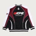 A BATHING APE BAPE SOCCER LOGO WARM UP RELAXED FIT L/S TEE