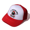 A BATHING APE APE CROSSBONE COLLEGE MESH CAP