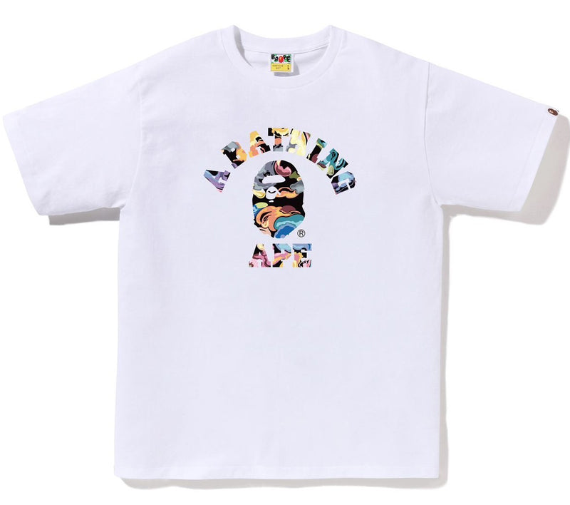 A BATHING APE ART CAMO COLLEGE TEE