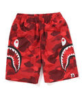 A BATHING APE BAPE KIDS COLOR CAMO SIDE SHARK BEACH SHORTS