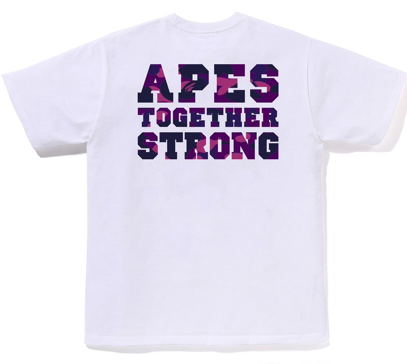 A BATHING APE COLOR CAMO COLLEGE ATS TEE