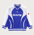 A BATHING APE BAPE SOCCER LOGO WARM UP RELAXED FIT L/S TEE