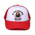 A BATHING APE APE CROSSBONE COLLEGE MESH CAP
