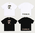 A BATHING APE TIGER CAMO APE FACE RELAXED FIT TEE