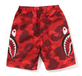 A BATHING APE BAPE KIDS COLOR CAMO SIDE SHARK BEACH SHORTS
