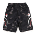 A BATHING APE BAPE KIDS COLOR CAMO SIDE SHARK BEACH SHORTS
