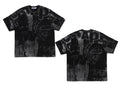 A BATHING APE METALLIC COATED OVERALL PRINT RELAXED FIT TEE