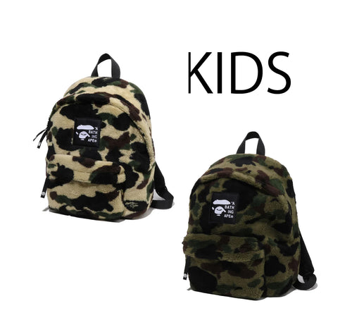 A BATHING APE BAPE KIDS 1ST CAMO FLEECE DAYPACK