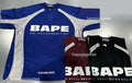 A BATHING APE SOLID CAMO JACQUARD MULTI LOGO RELAXED FIT FOOTBALL JERSEY