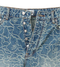 A BATHING APE LINE CAMO JACQUARD ONE POINT RELAXED FIT 13oz DENIM PANTS