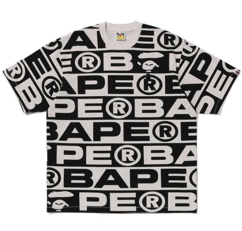 A BATHING APE LUX SPORT PATTERN OVERSIZED TEE